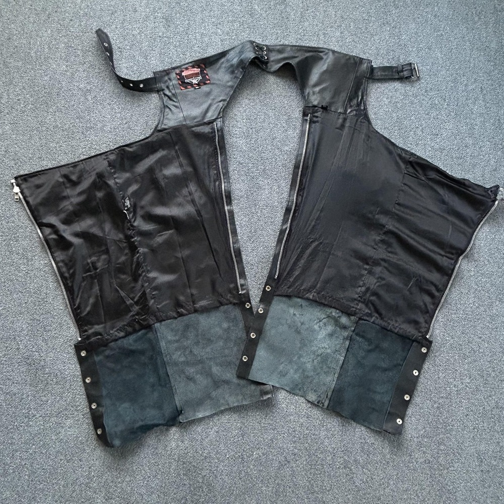 Interstate Leather Snow Pants Mens 44x34 Black Lined Biker Motorcycle 2XL - Picture 2 of 14